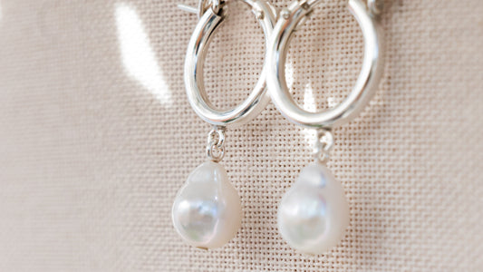 Pearl Hoop Earrings