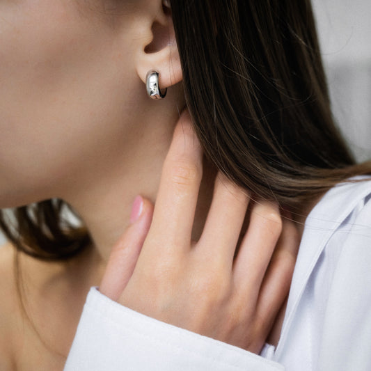 Esmée Silver Medium Hoops