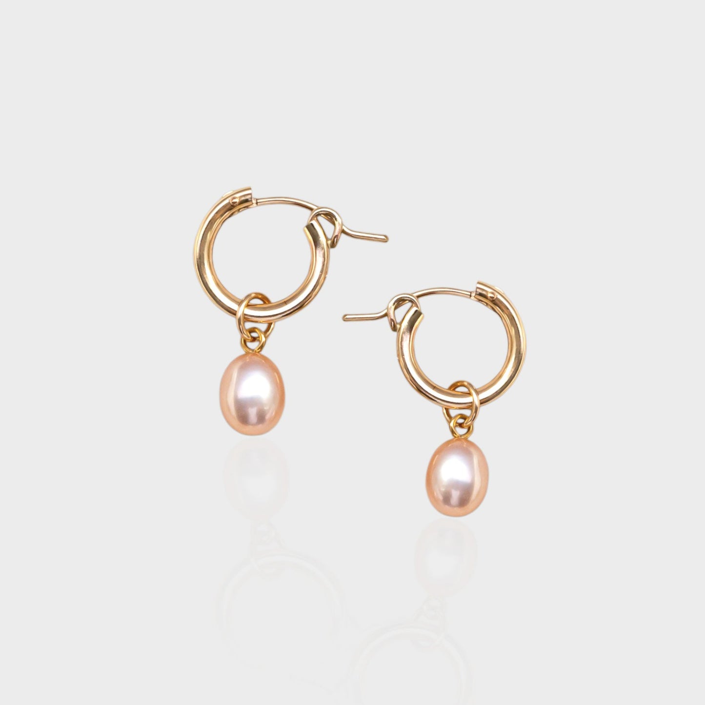 Sunset Pearl Hoop Earrings