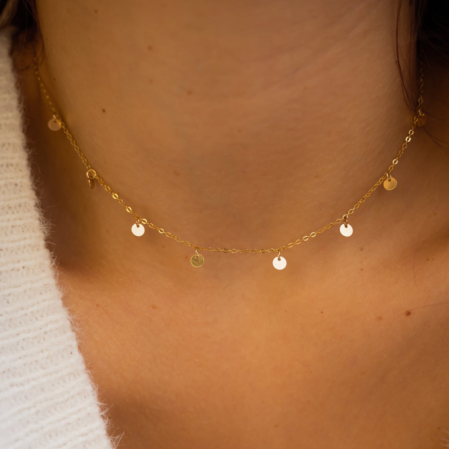 Soleil Gold Disc Necklace