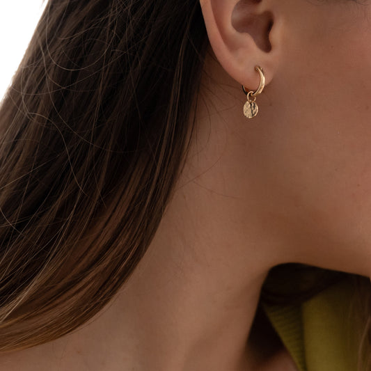gold coin hoops