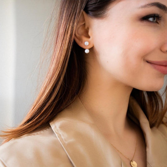 Diana Double Pearl Earrings