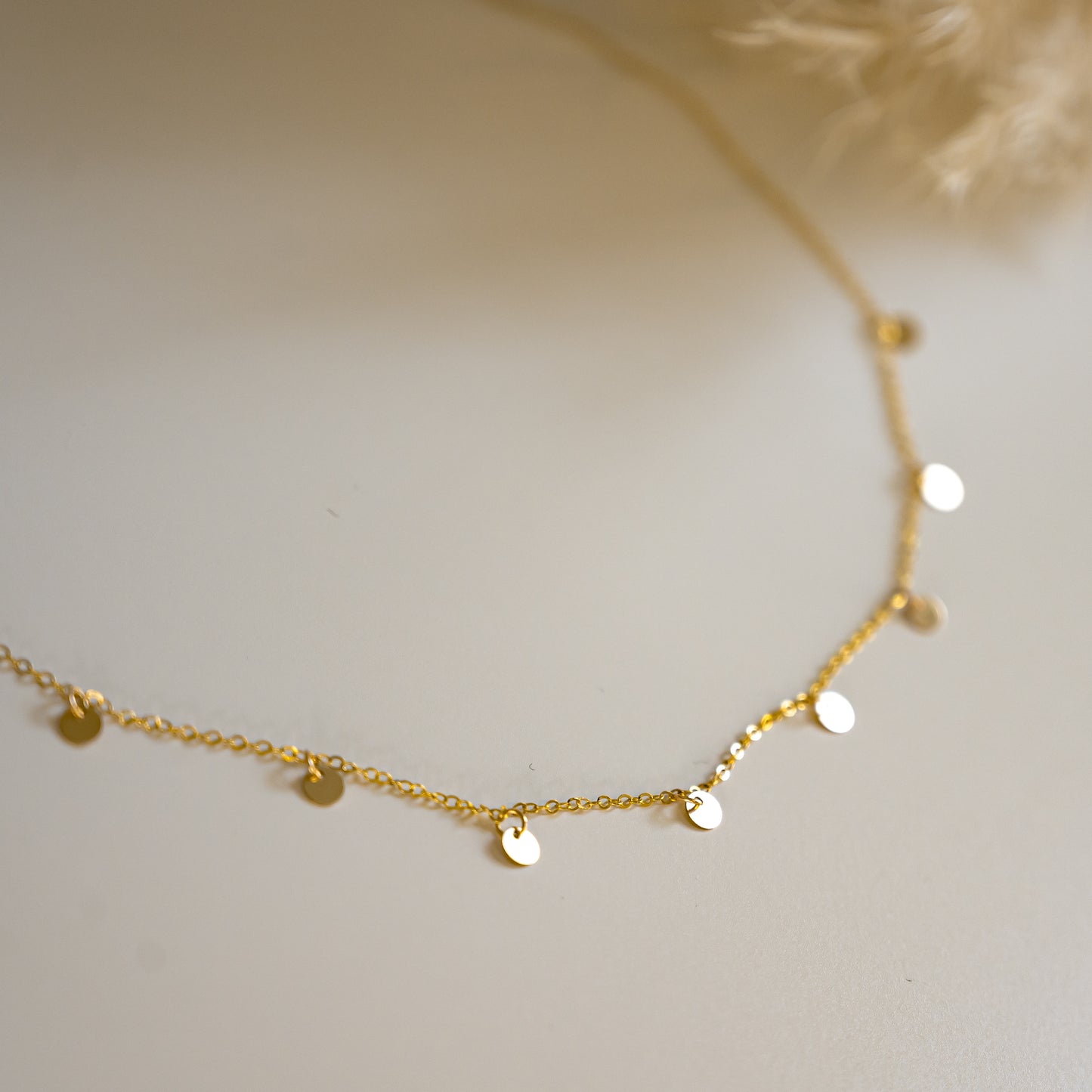 gold discs necklace