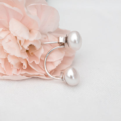 Diana Double Pearl Earrings