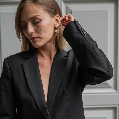 Lissa Gold Hoop Pearl Earrings