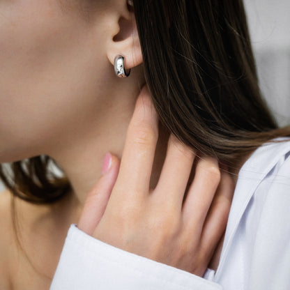 Esmée Silver Medium Hoops