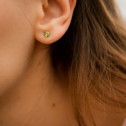 Peridot studs