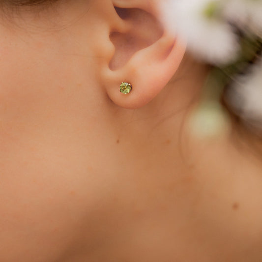 Peridot studs