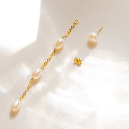 Long Pearl Earrings