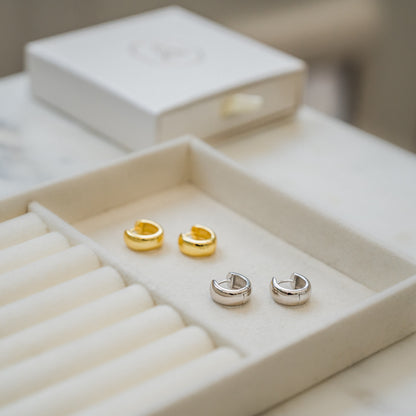 Esmée Silver Medium Hoops