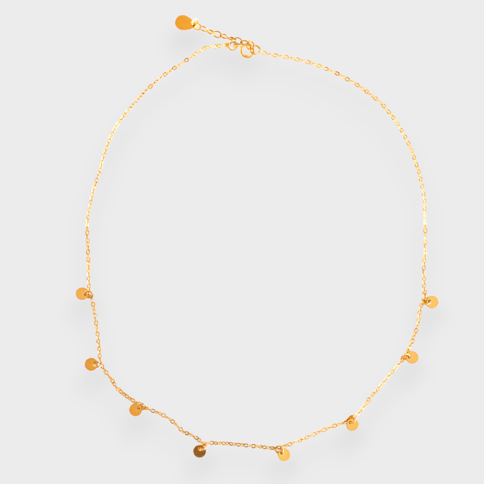 gold disc necklace