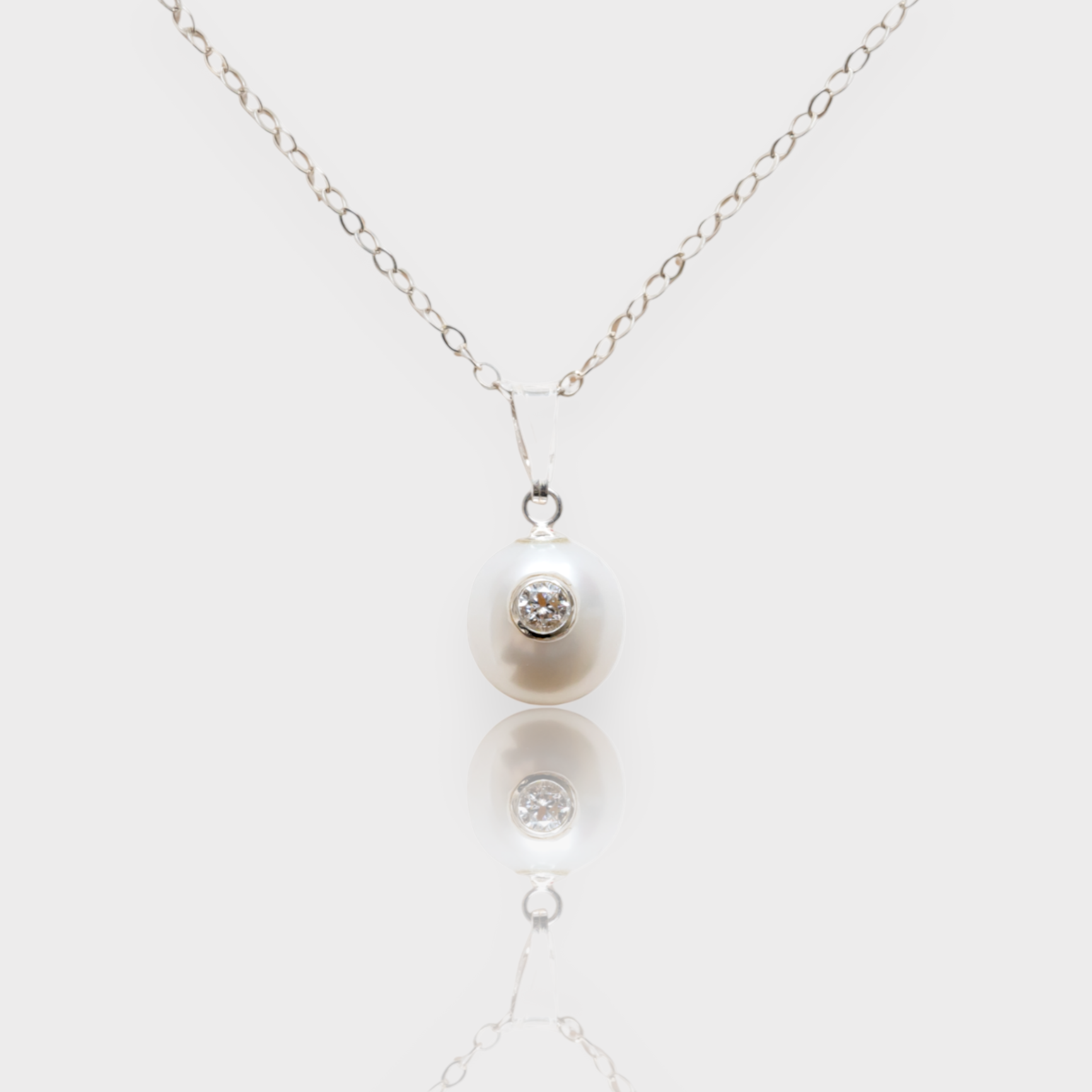 silver pearl necklace