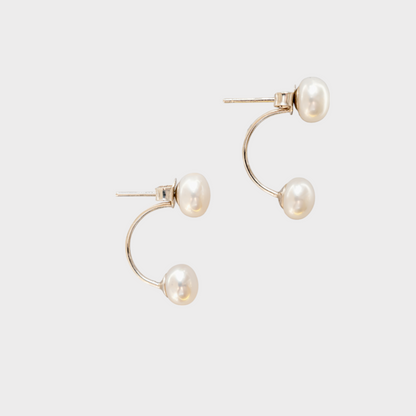 Diana Double Pearl Earrings