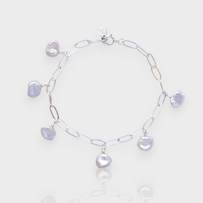 Seline Keshi Pearl Silver Bracelet