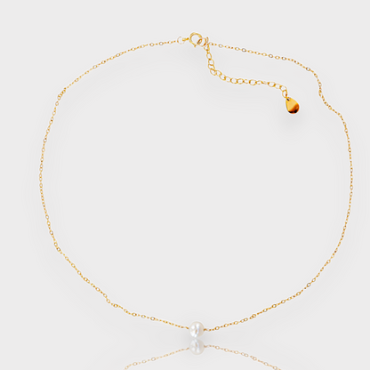 Solitaire Pearl Necklace