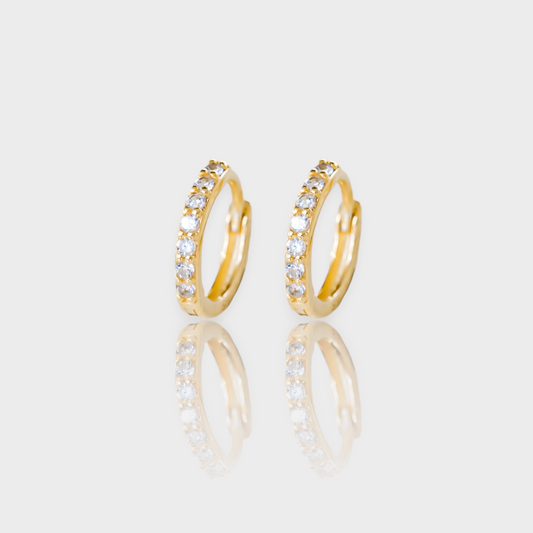 Small Diamond Crystal Hoops