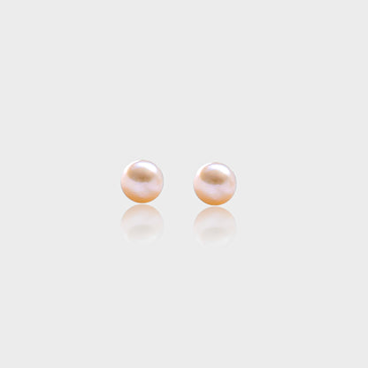 peach pearl studs