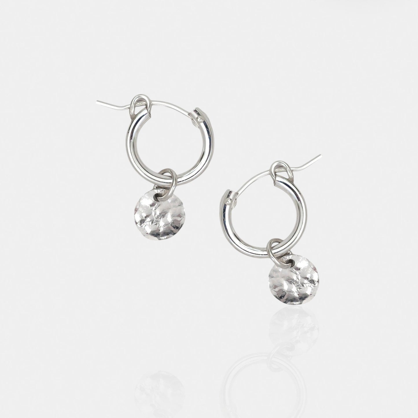 sterling silver mini coin earrings