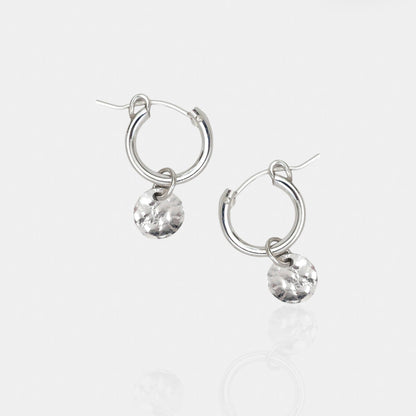 sterling silver mini coin earrings