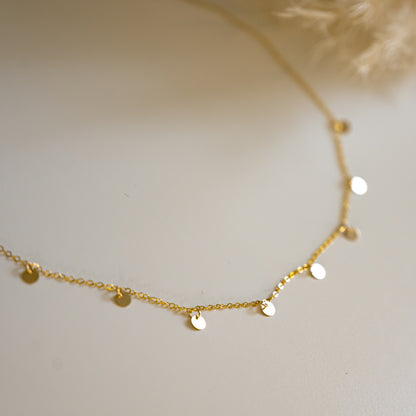 gold discs necklace