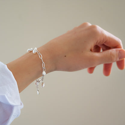 Seline Keshi Pearl Silver Bracelet