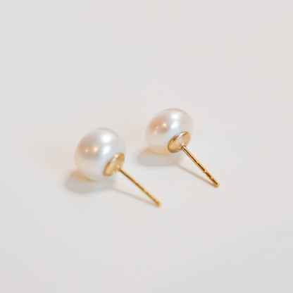 Diana Gold Pearl Studs